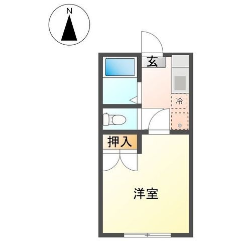 拡大写真:福島市郷野目字仲 2階201の間取り