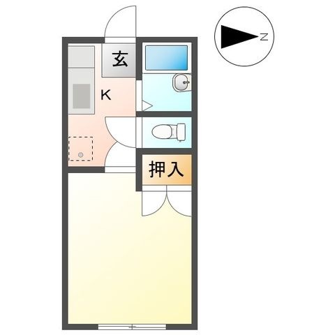 拡大写真:福島市南町 2階201の間取り