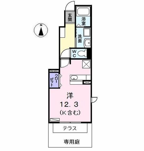 拡大写真:サンリット 1階101の間取り