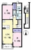 ラフィネ Fの間取図