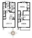 MAISONETTE LAND 込野 Cの間取図