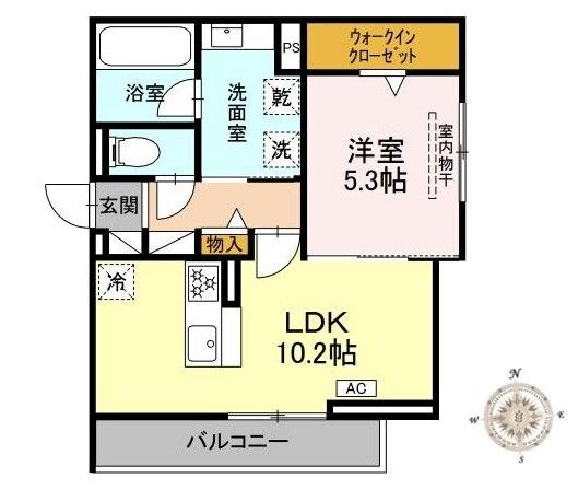 拡大写真：セレスティア藤江町 3階301の間取り