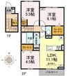 ルミナーレの間取図