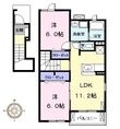 ポン ド トロワ Aの間取図