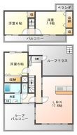 サニーライフ　Ｂの間取図