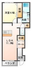 八戸市大字市川町字橋向の間取図