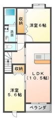 八戸市大字市川町字橋向の間取図