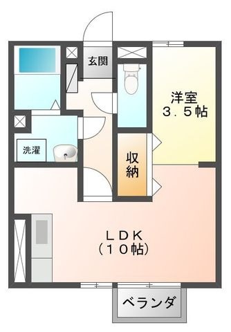 拡大写真:エヴァーグリーンコート 2階A201の間取り
