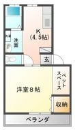 ハイツA-oneの間取図