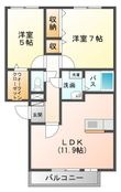 シャンテ城下Bの間取図