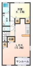 フィールファイン小中野Ⅰ・Ⅱの間取図