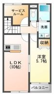 クレアージュ小中野A,Bの間取図