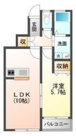 クレアージュ小中野A,Bの間取図