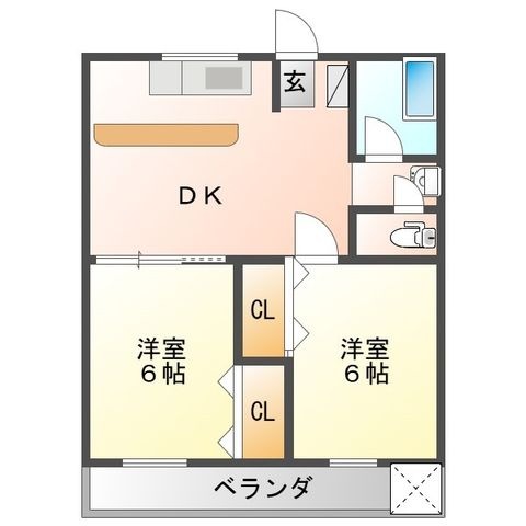 拡大写真:藤栄ビル 2階205の間取り