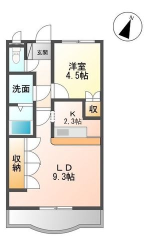 拡大写真:ベル・クオレ 3階302の間取り