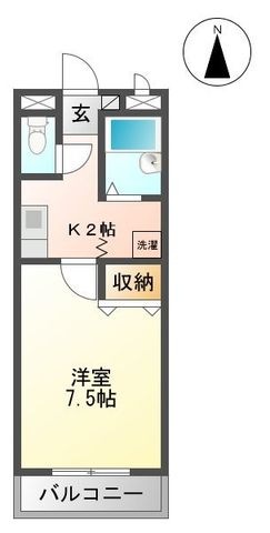 拡大写真:岐阜市茜部菱野3丁目 3階302の間取り