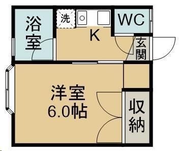 拡大写真:コーポエスポワール 2階202の間取り