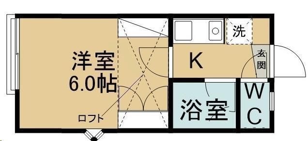 拡大写真:ベルトピア仙台12 2階201の間取り