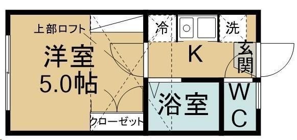 拡大写真:サンパレス福沢町 1階102の間取り