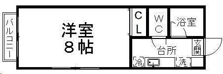 拡大写真:CASA泉 2階202の間取り