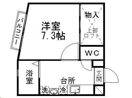 拡大写真：バーシティーハウス台原 2階201の間取り