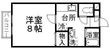 フローラル松森Ｂ棟の間取図
