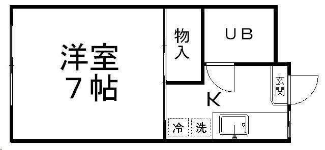 拡大写真:ピースフル国見駅前 1階102の間取り