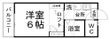ピースフル泉第6の間取図