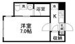 スタジオフラット八幡の間取図