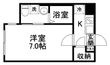スタジオフラット八幡の間取図