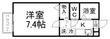 写真：コーポ向日葵 1階102の間取図