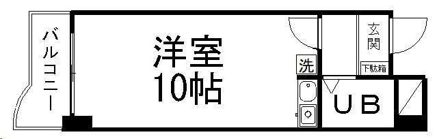 拡大写真：センチュリーマンション 4階408の間取り
