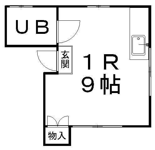 拡大写真:コーポ一高南B 2階220の間取り