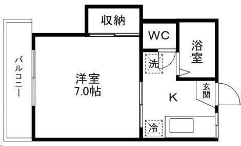 拡大写真:ハイツ松が丘A 2階205の間取り