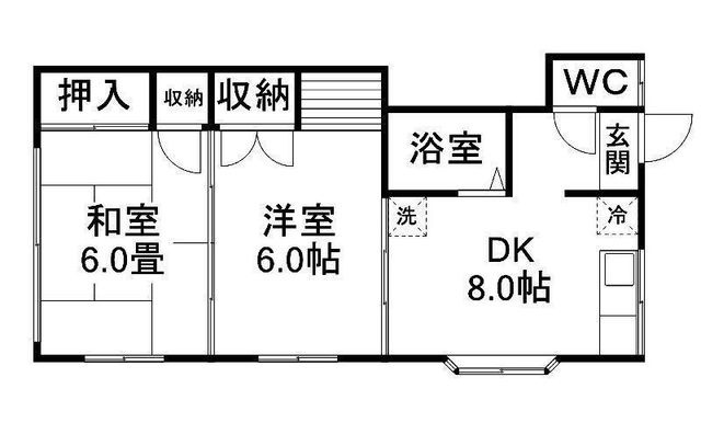 拡大写真:コーポ平成 1階102の間取り