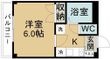 MYコーポ(家具家電付)の間取図