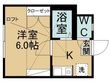 ピースフル泉第11(家具家電付)の間取図