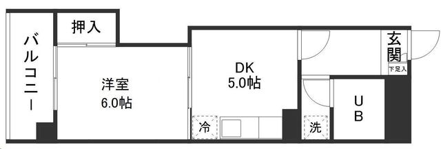 拡大写真:ダイアパレス北六番丁 4階406の間取り