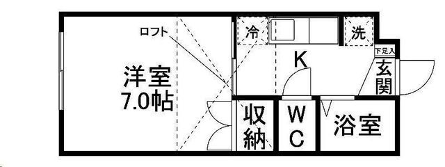 拡大写真:プリンスコート北山 1階102の間取り