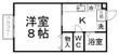 メゾンウィスティリア（家具家電付）の間取図