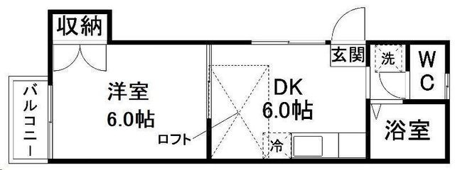 拡大写真:リッチランドハイツII 2階217の間取り