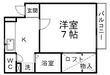 ピースフル泉12(家具家電付)の間取図
