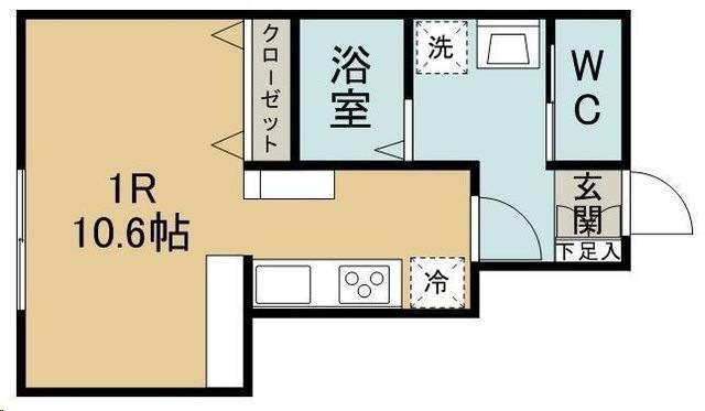 拡大写真:シャルム泉中央 1階103の間取り