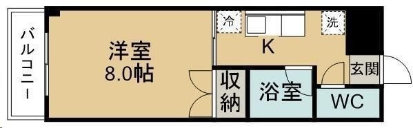 拡大写真:ビルドスマイルI 4階403の間取り
