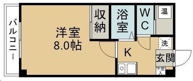 拡大写真:ピースフル太子堂 3階303の間取り