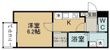 スカイハーツ河原町の間取図