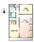 写真:倉敷市笹沖 3階301の間取図