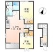 都窪郡早島町前潟の間取図