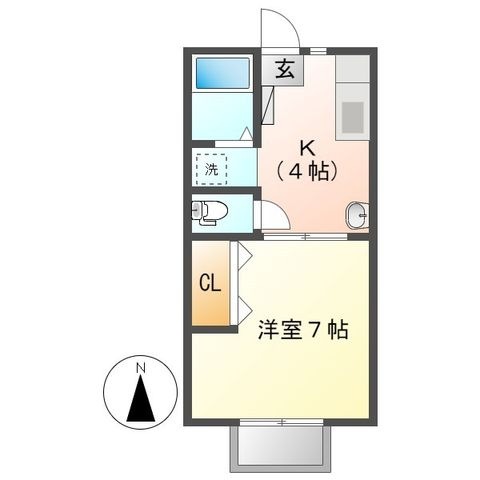 拡大写真:倉敷市藤戸町天城 2階203の間取り