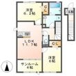 総社市中原の間取図